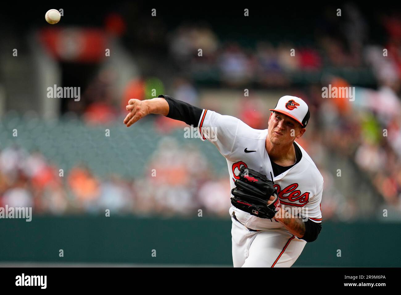 Baltimore Orioles starting pitcher Tyler Wells throws a pitch to the