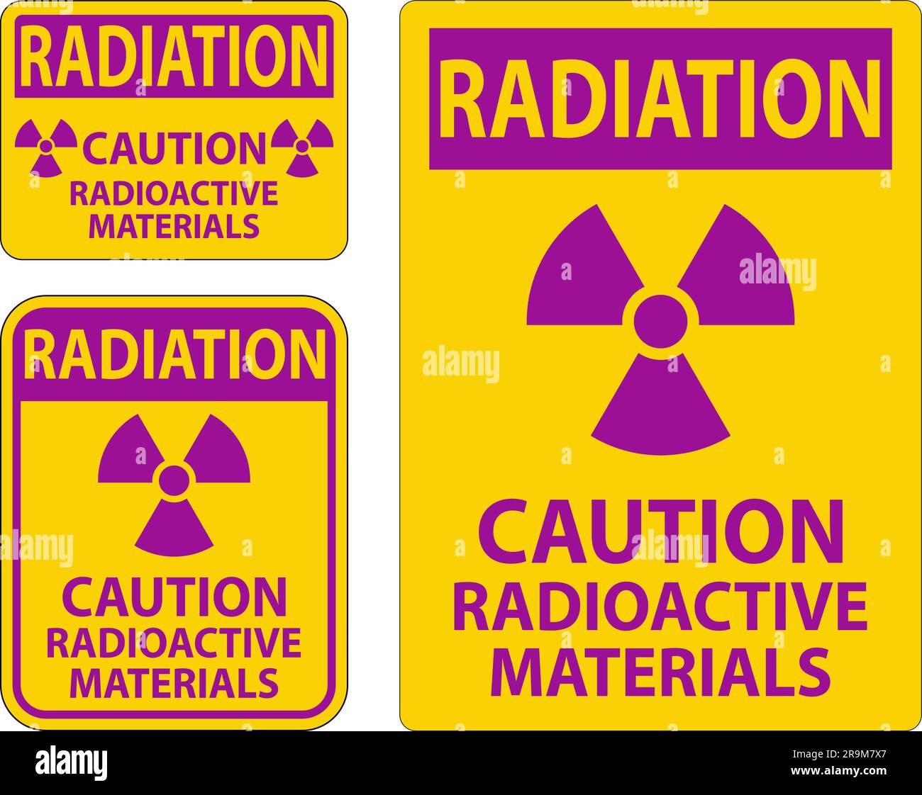 Radiation Warning Sign Caution Radioactive Materials Stock Vector Image