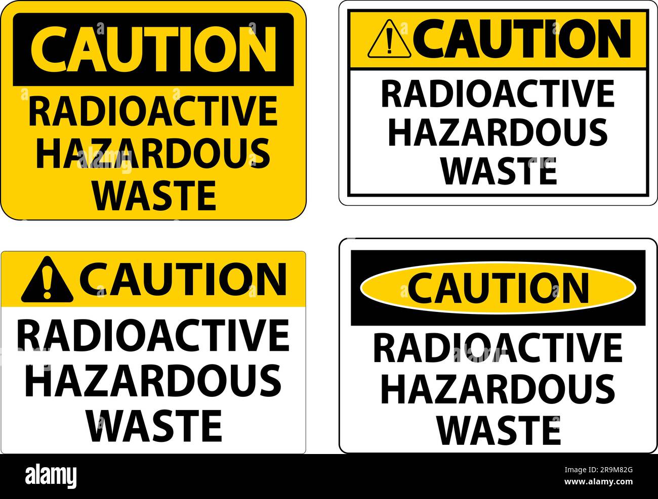 Caution Sign Radioactive Hazardous Waste Stock Vector Image & Art Alamy