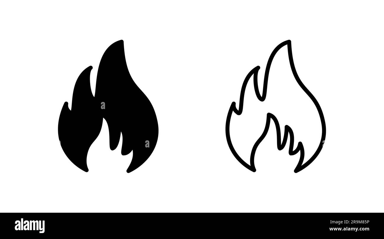 Fire icon vector. fire flame icon Stock Vector Image & Art - Alamy
