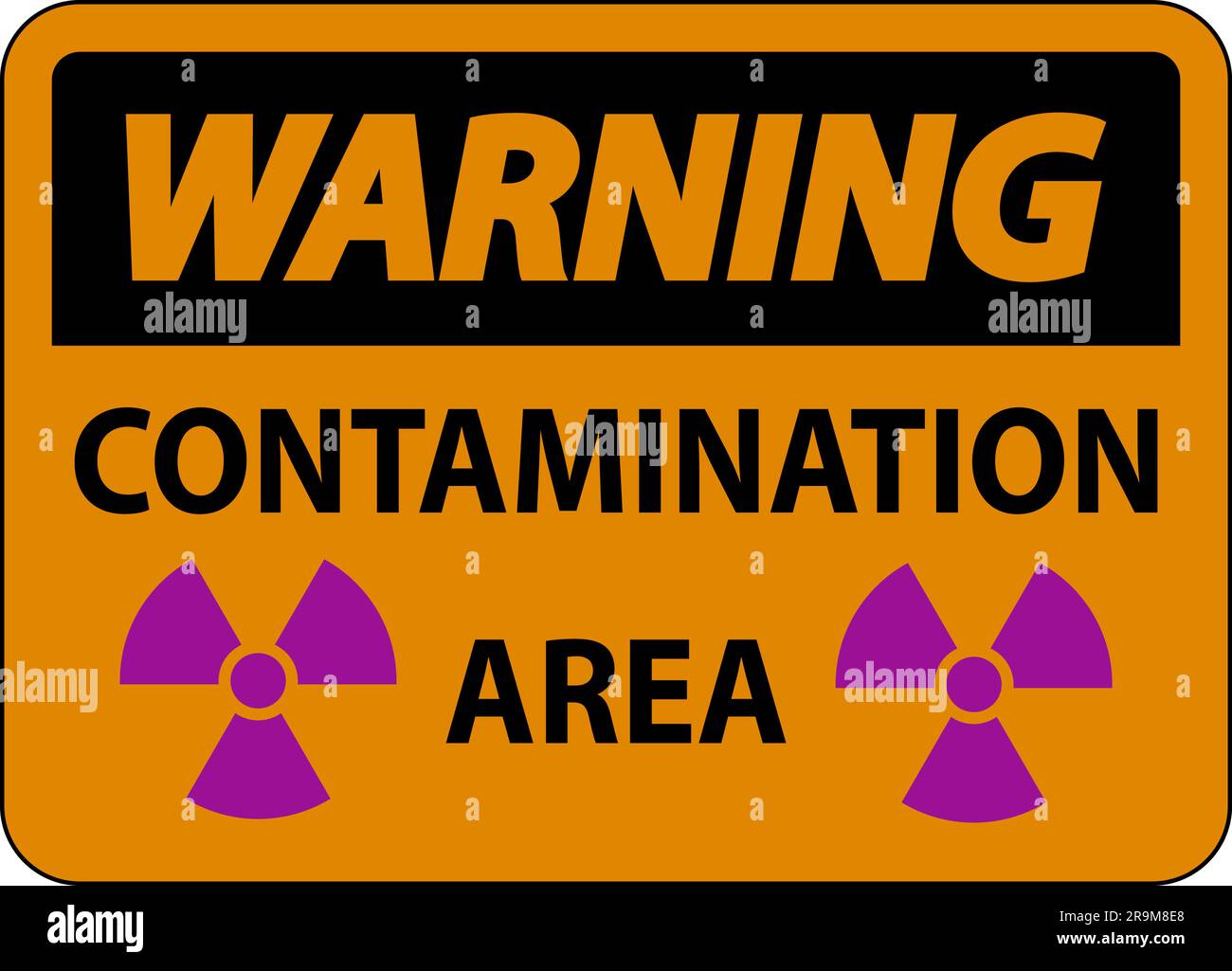 Warning Radioactive Materials Sign Caution Contamination Area Stock Vector Image & Art Alamy