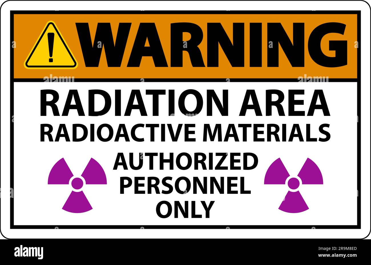 Radiation Warning Sign Caution Radiation Area, Radioactive Materials