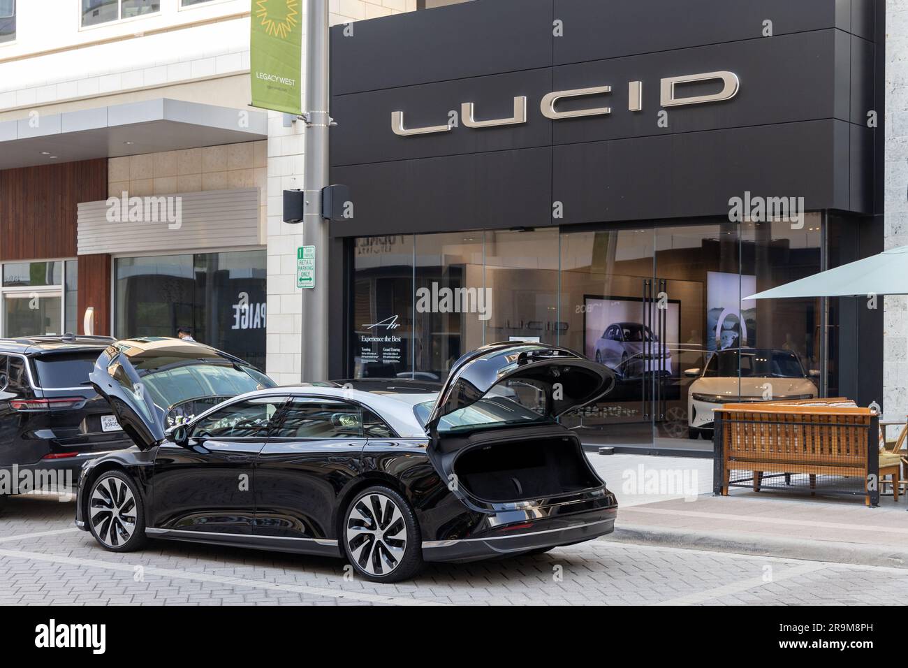 Plano Legacy West, Texas, USA June 26, 2023 Lucid Air luxury
