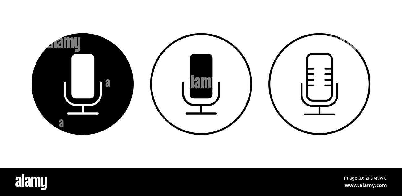 Microphone clipart Black and White Stock Photos & Images - Alamy