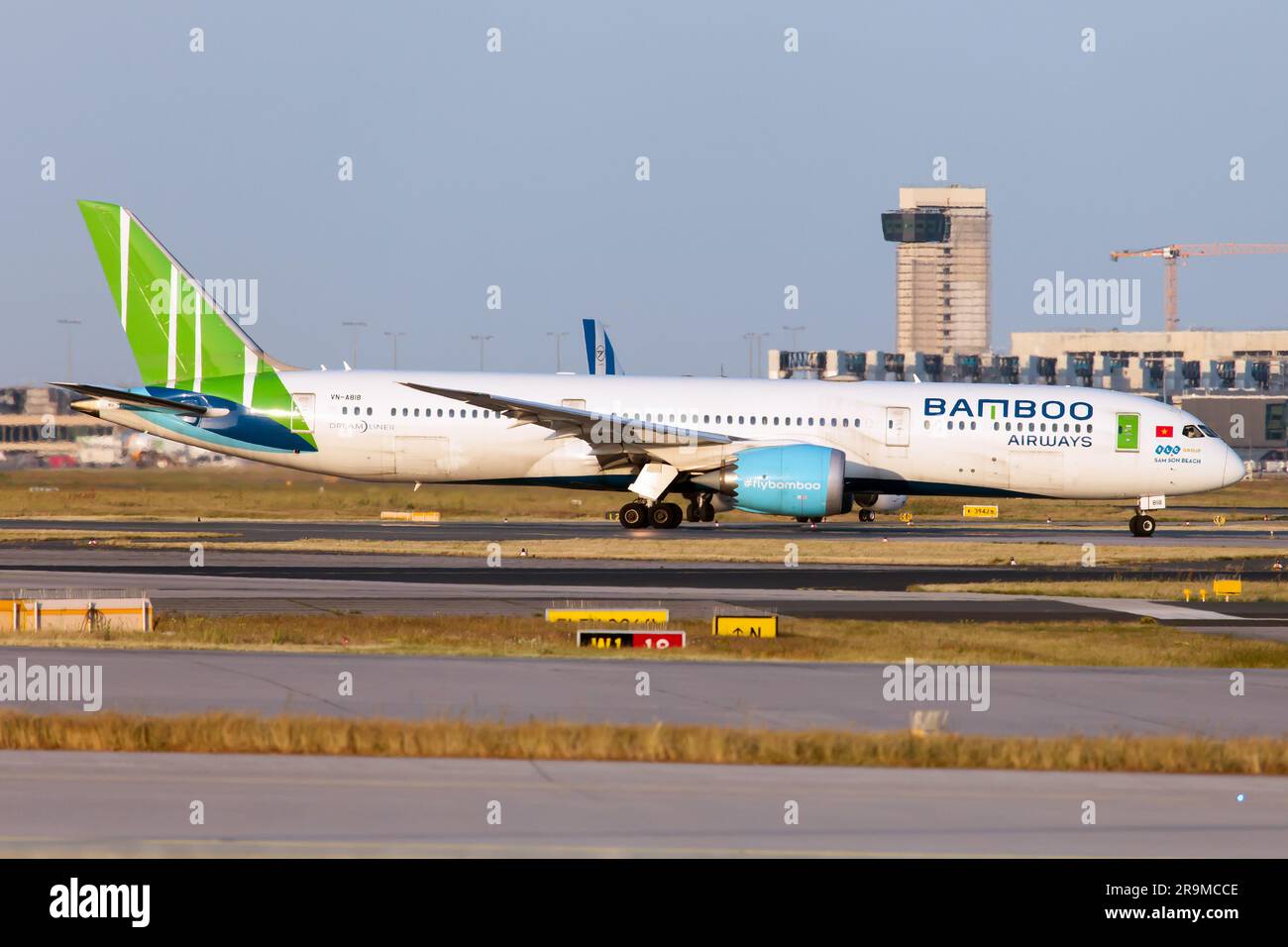 Frankfurt, Germany. 2nd June, 2023. A Bamboo Airways Boeing 7879