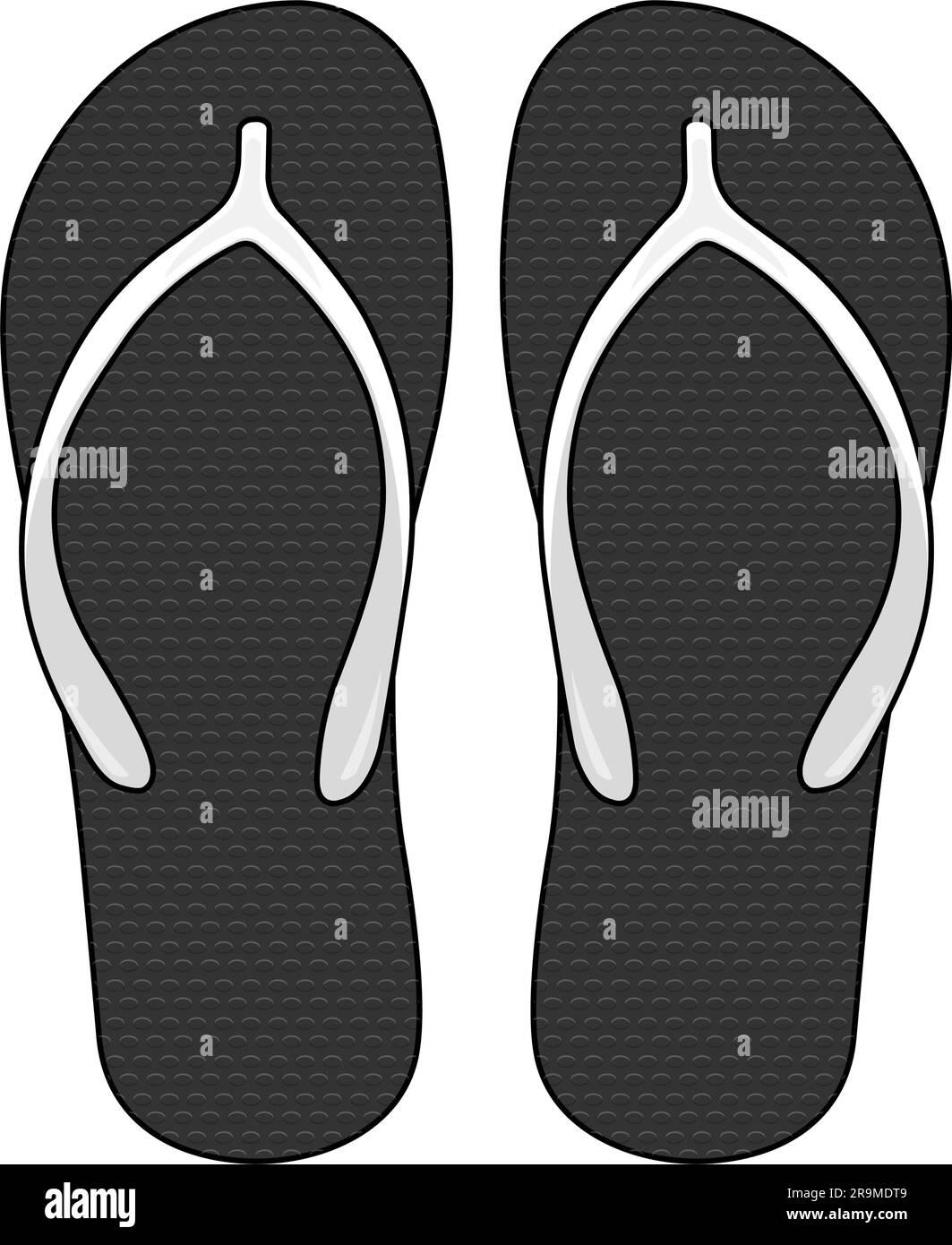 Beach sandals ( Flip Flops ) template vector illustration Stock Vector