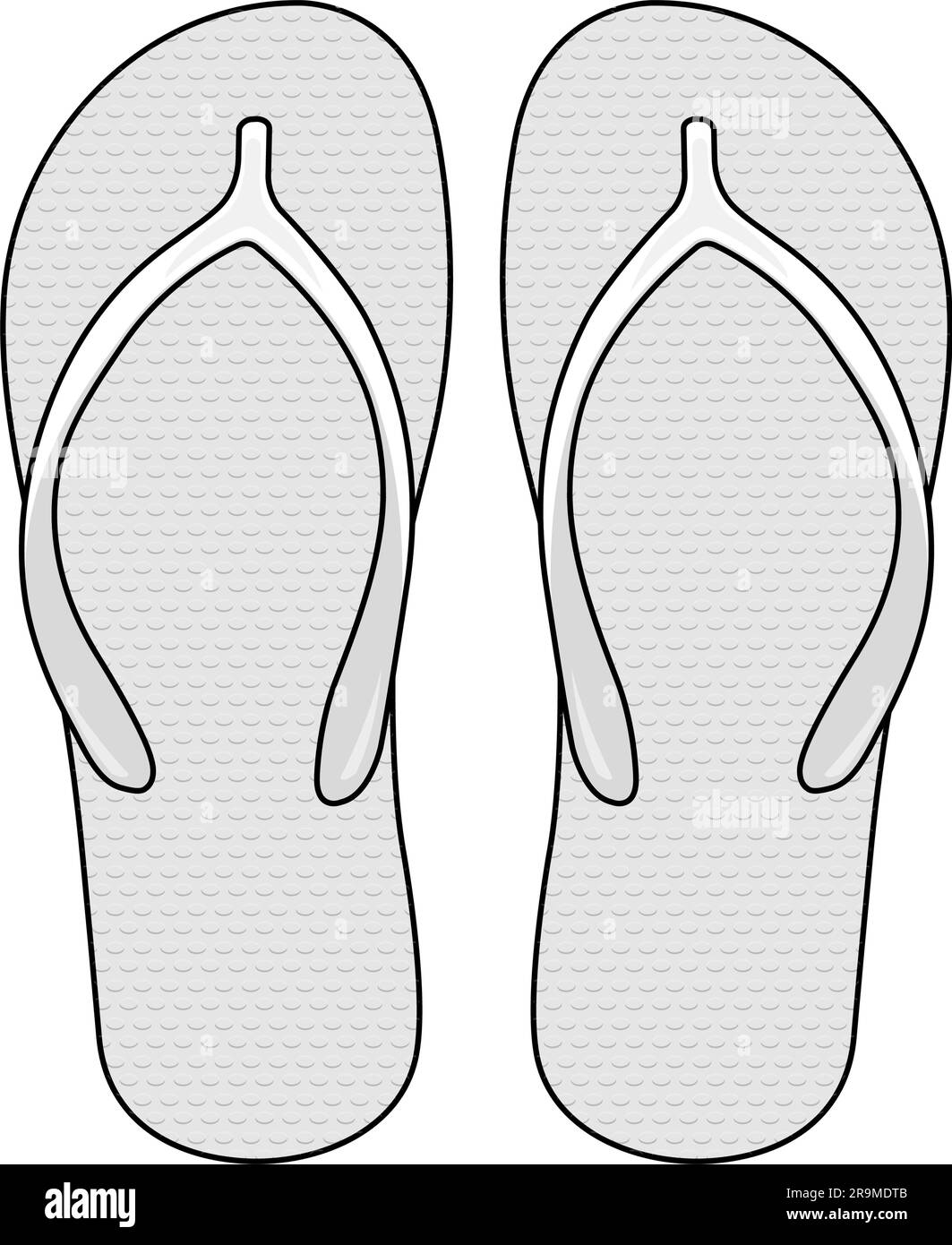 Beach sandals ( Flip Flops ) template vector illustration Stock Vector