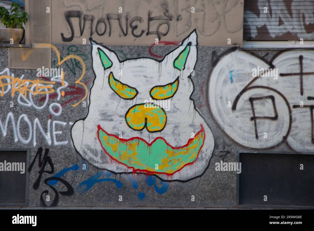 Milan graffiti Street art Stock Photo