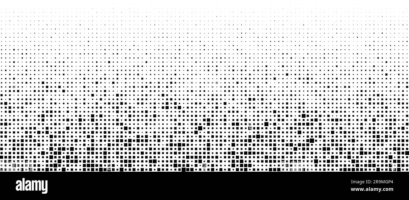 Halftone pixelated gradient background. Faded square particles texture ...