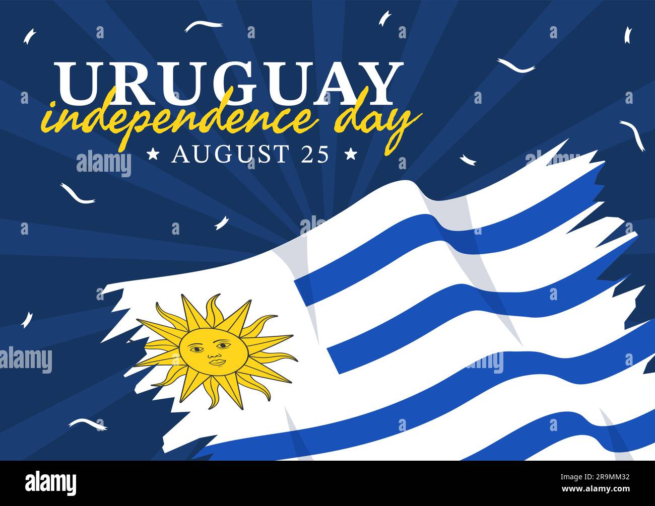 Happy Uruguay Independence Day Vector Illustration on 25 August with Waving  Flag in National Holiday Flat Cartoon Hand Drawn Templates Stock Vector  Image & Art - Alamy