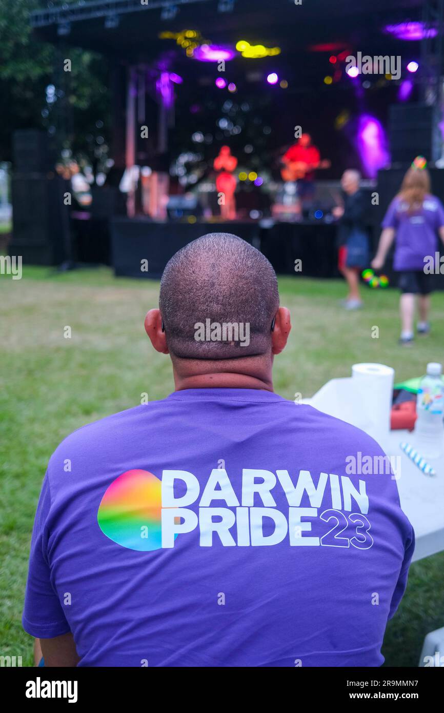 Concert at the 2023 Darwin Pride in support of LGBTQIA+ people Stock Photo