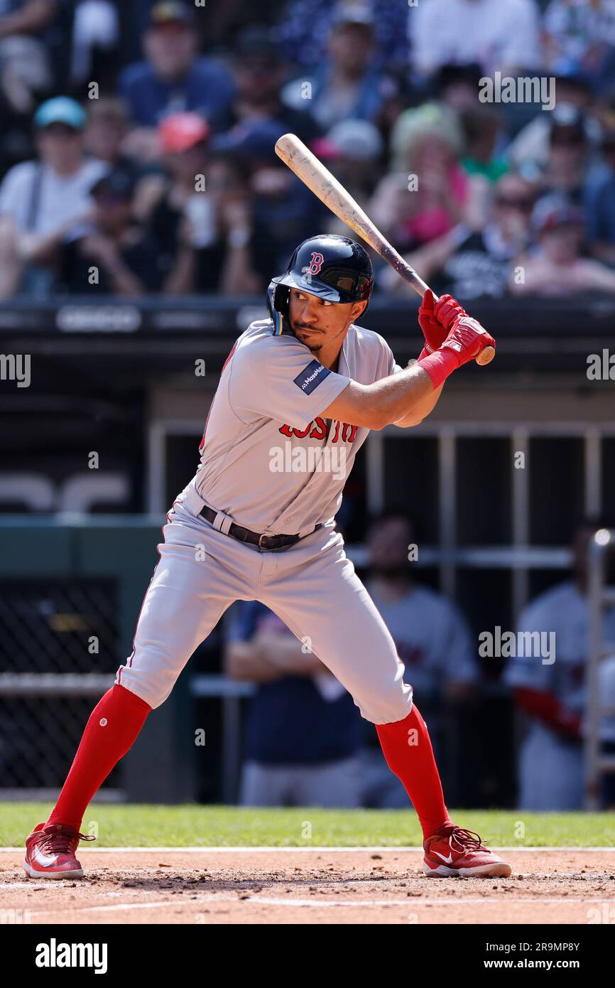 CHICAGO, IL - JUNE 24: Boston Red Sox first baseman Triston Casas (36)  rounds the bases after hitting a two-run home run to give his team the lead  in the sixth inning