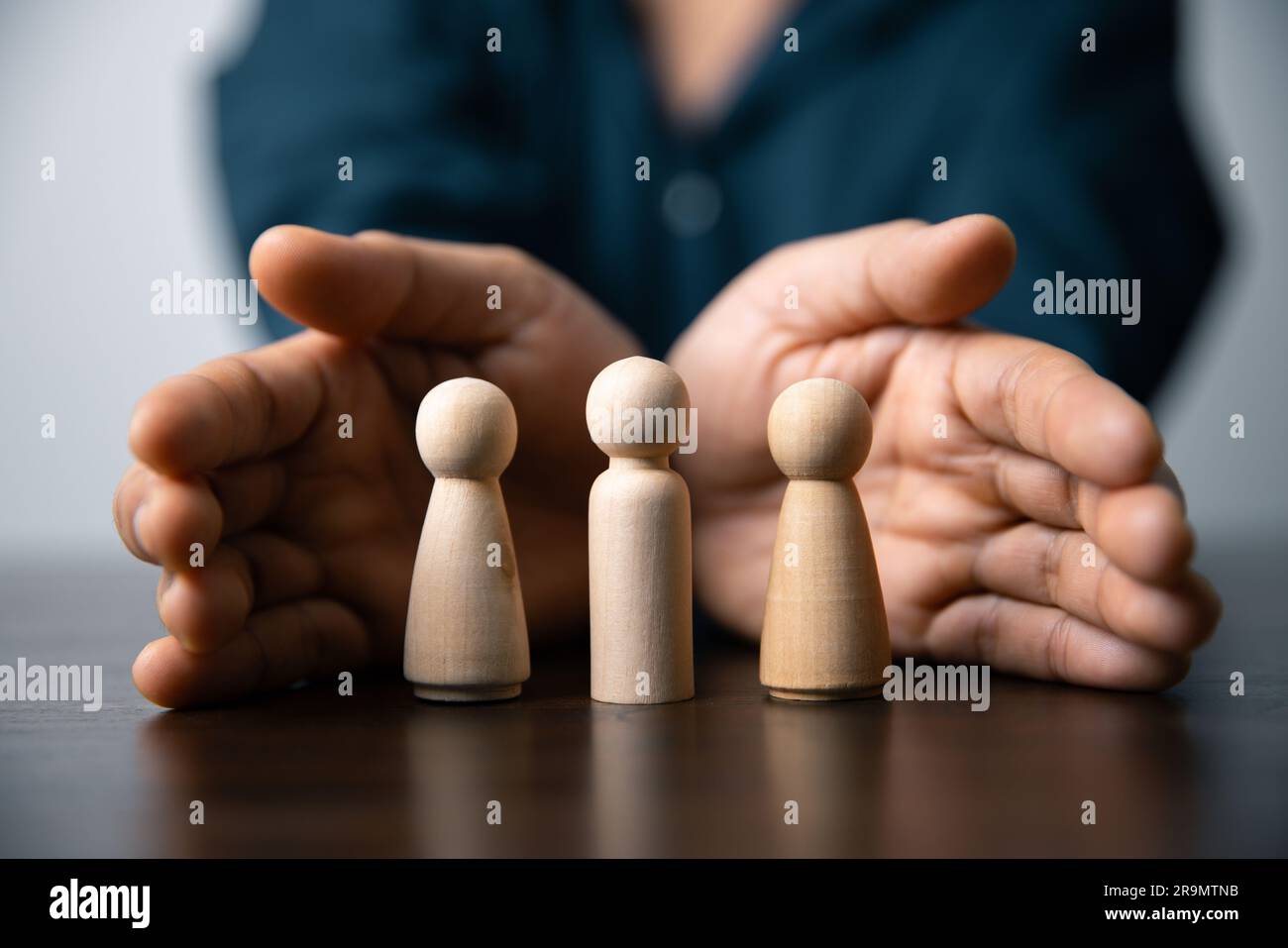 Insurance is aa kind protection, security safety concept. The insurance is a business investment. The symbol of insurance are house roof, car. under u Stock Photo