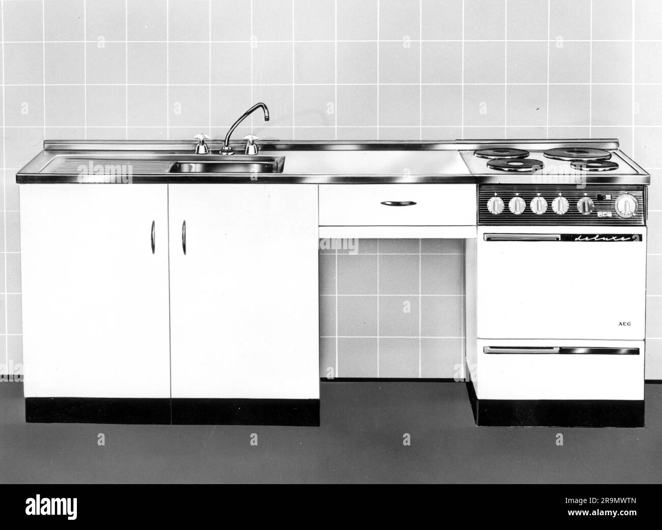 household, kitchen and kitchen equipment, kitchen unit "deluxe" by "AEG