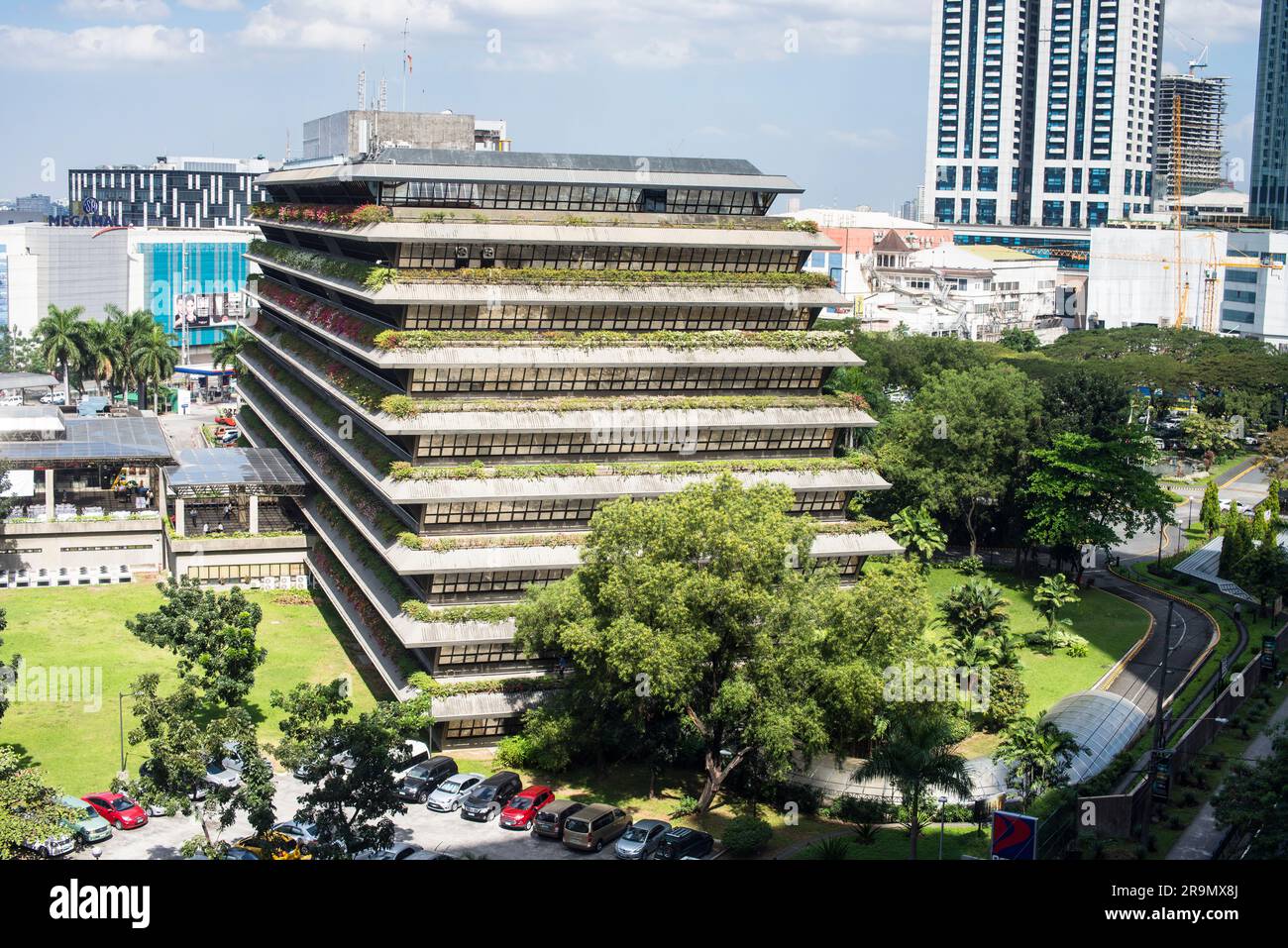 San Miguel corporate HQ, Manila Stock Photo