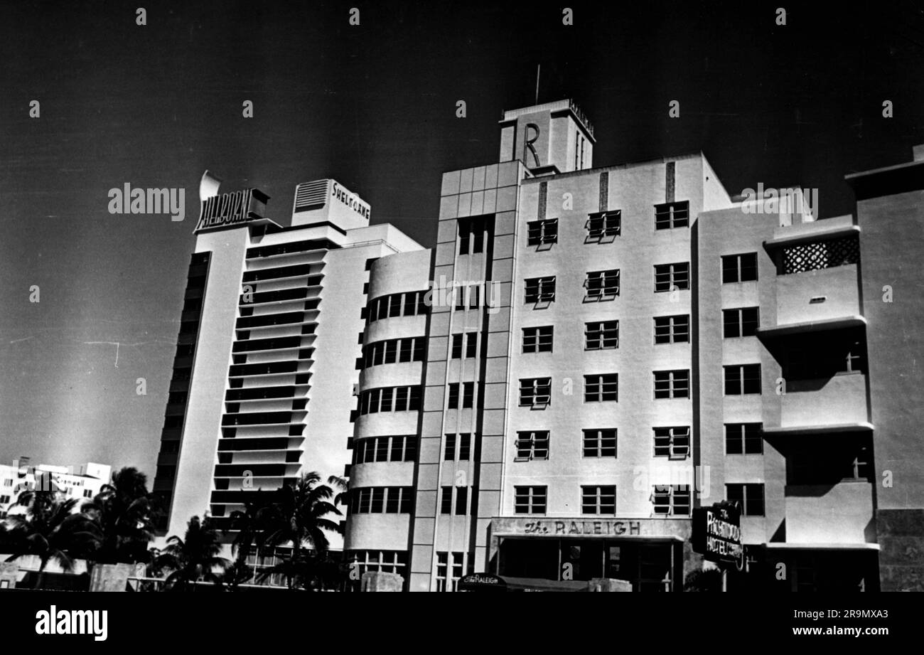 geography / travel historic, USA, cities and communities, Miami Beach, Florida, building, ADDITIONAL-RIGHTS-CLEARANCE-INFO-NOT-AVAILABLE Stock Photo