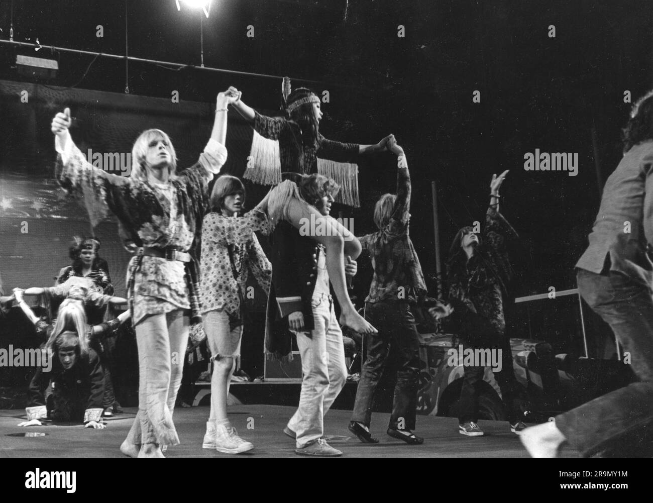 heatre / theater, musical, 'Hair', German version, director: Werner Schmid, Bertrand Castelli, ADDITIONAL-RIGHTS-CLEARANCE-INFO-NOT-AVAILABLE Stock Photo