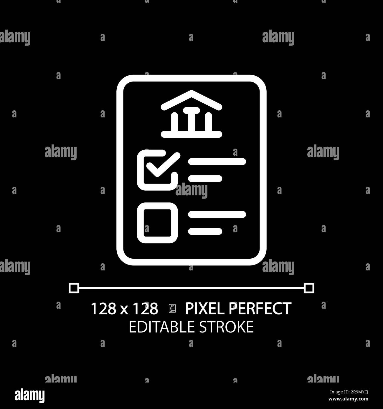 2D editable pixel perfect icon representing voting Stock Vector