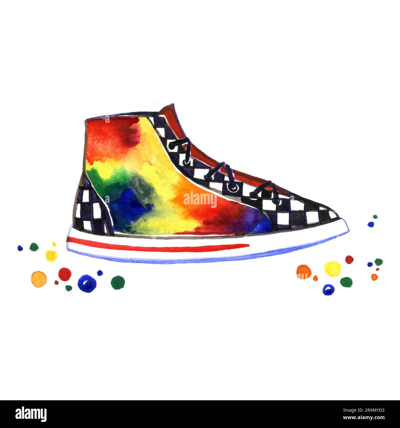 multicolored sneakers