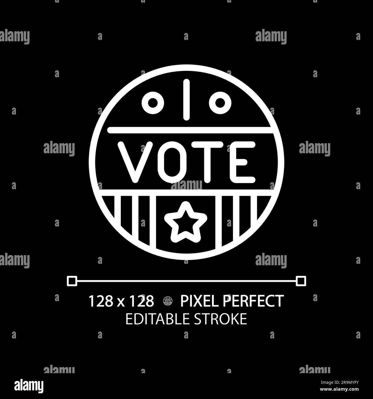 Editable pixel perfect voting icon for dark theme Stock Vector Image ...