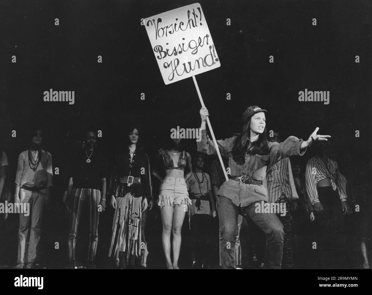 heatre / theater, musical, 'Hair', German version, director: Werner Schmid, Bertrand Castelli, ADDITIONAL-RIGHTS-CLEARANCE-INFO-NOT-AVAILABLE Stock Photo