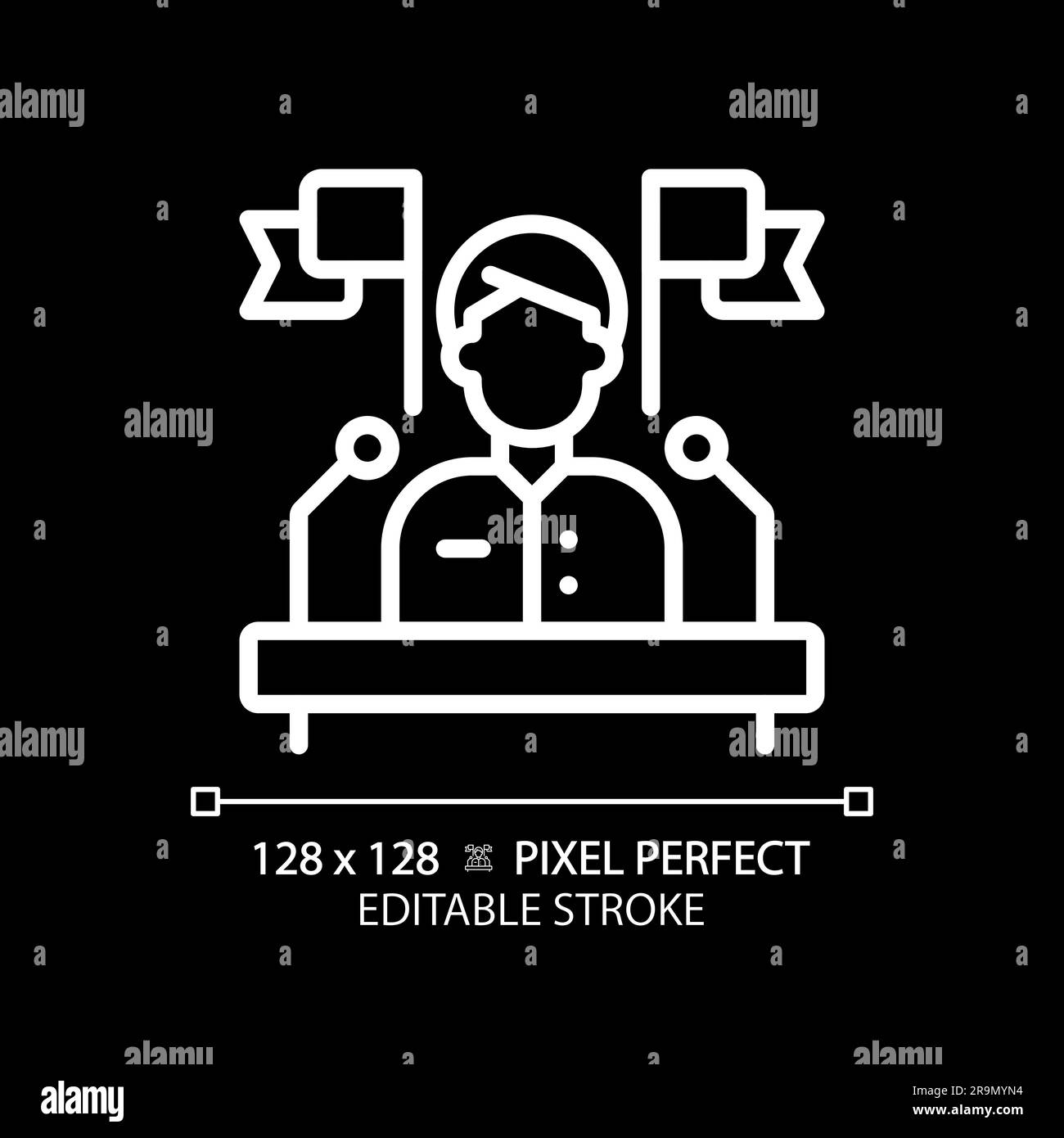 Pixel perfect white linear election candidate Stock Vector Image & Art ...