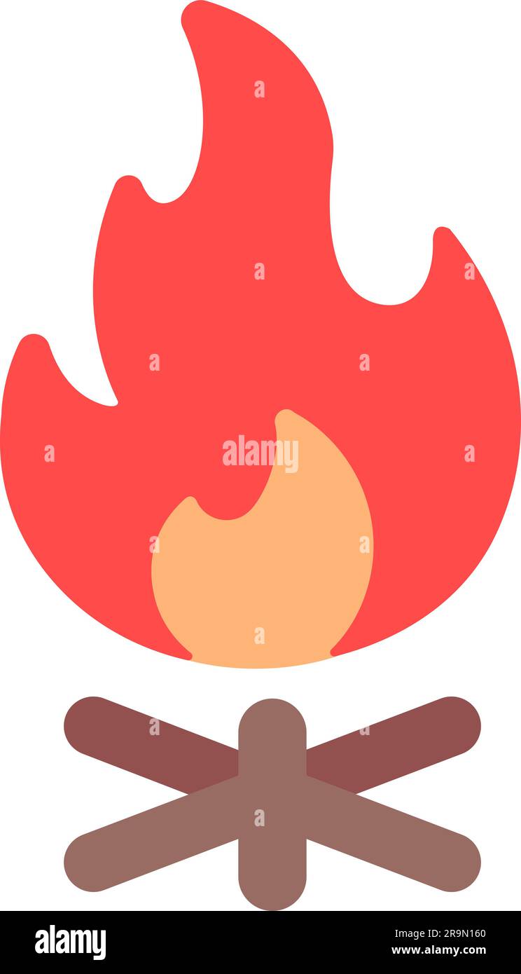 Campfire , bonfire vector icon illustration Stock Vector