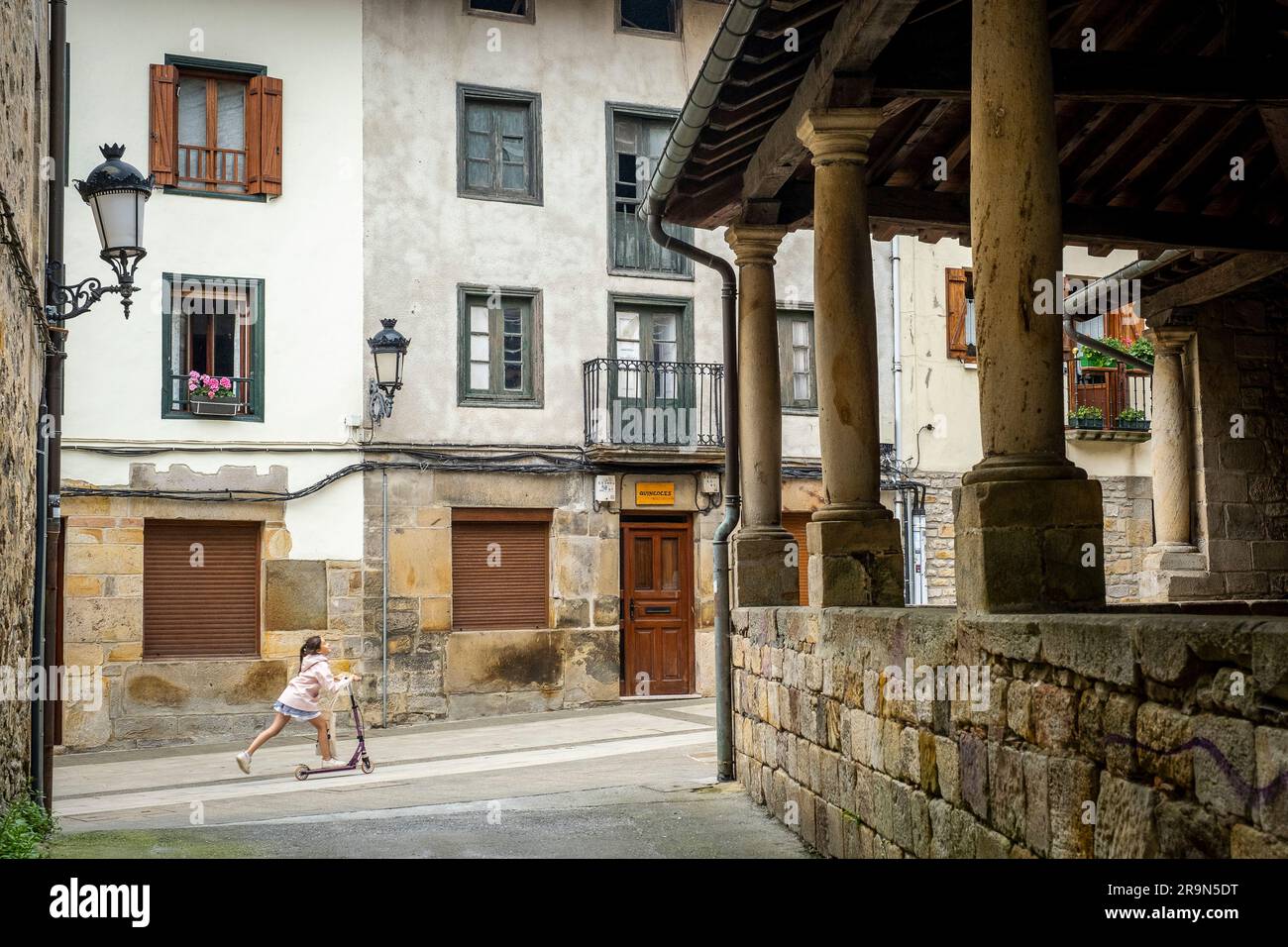 Artekale kalea, Otxandio, Basque Country, Spain Stock Photo