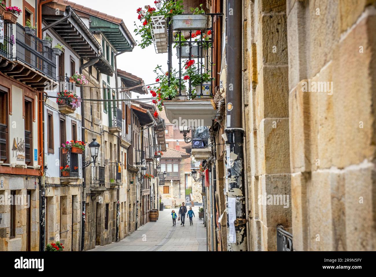 Artekale kalea, Otxandio, Basque Country, Spain Stock Photo