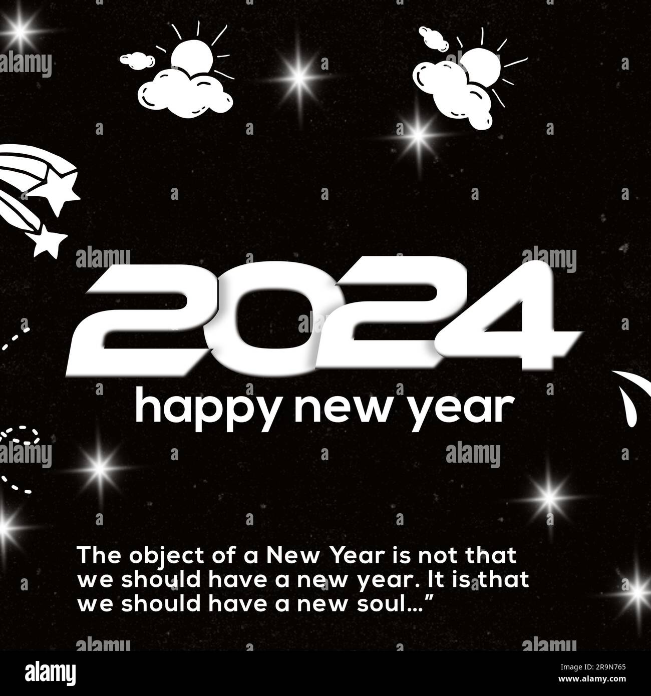 2024 wallpaper download, happy new year wallpaper, hd quality, 2024 celebration Stock Photo