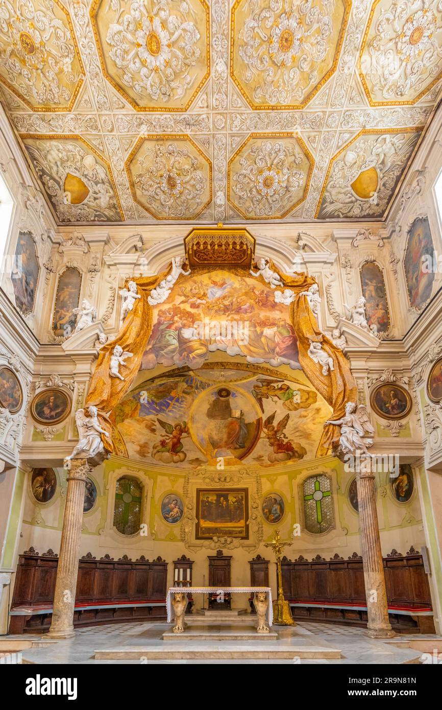 Interior of Naples Cathedral, Naples, Campania, Italy, South West Europe Stock Photo