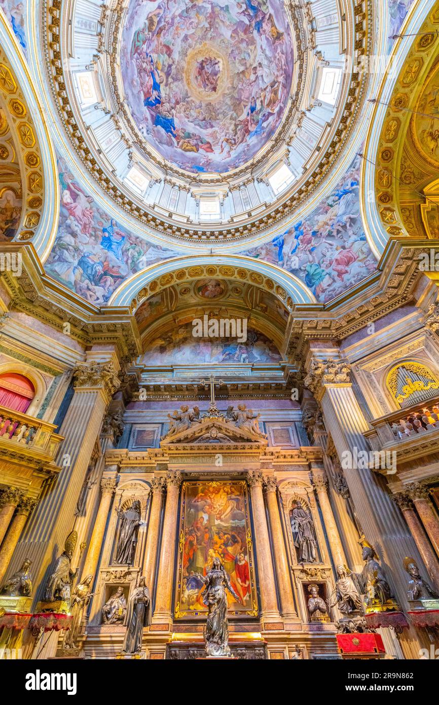 Interior of Naples Cathedral, Naples, Campania, Italy, South West Europe Stock Photo