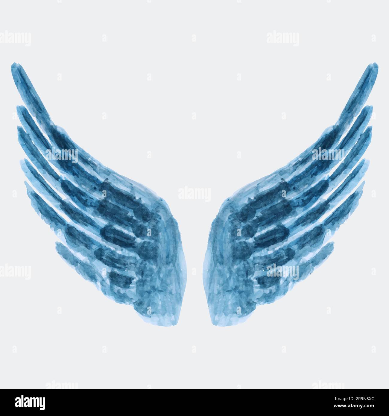Vector illustration of watercolor wings Stock Vector Image & Art - Alamy