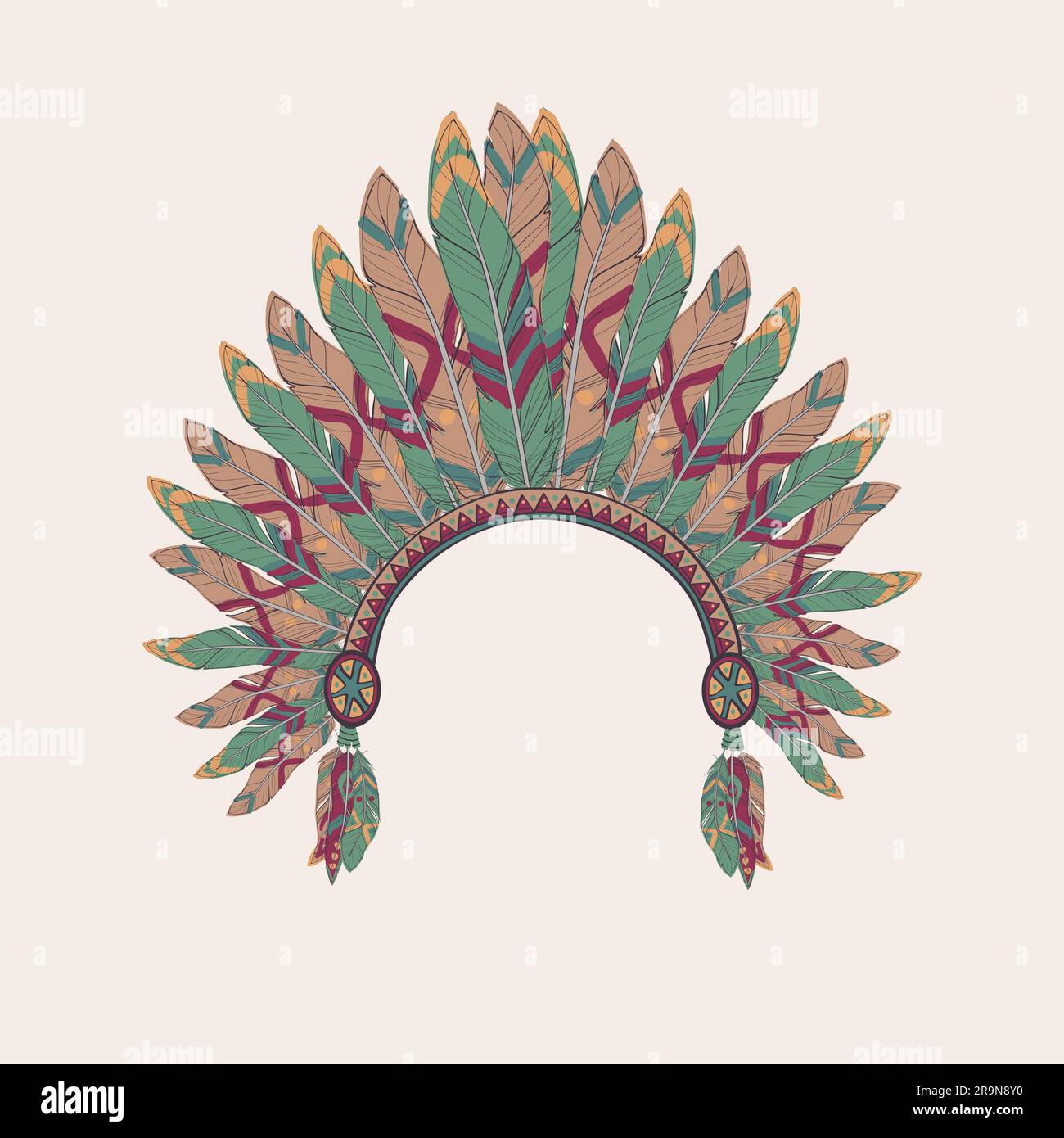 Ceremonial native feathers Stock Vector Images - Alamy
