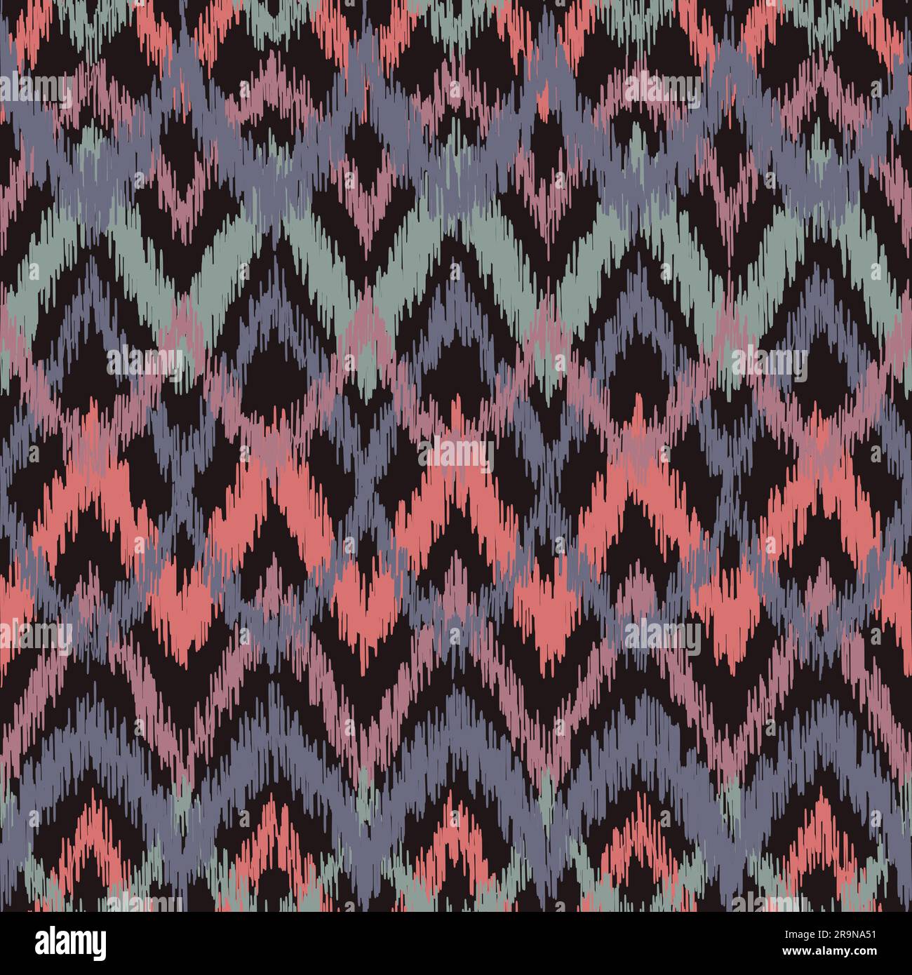 Vector seamless ikat ethnic pattern Stock Vector Image & Art - Alamy