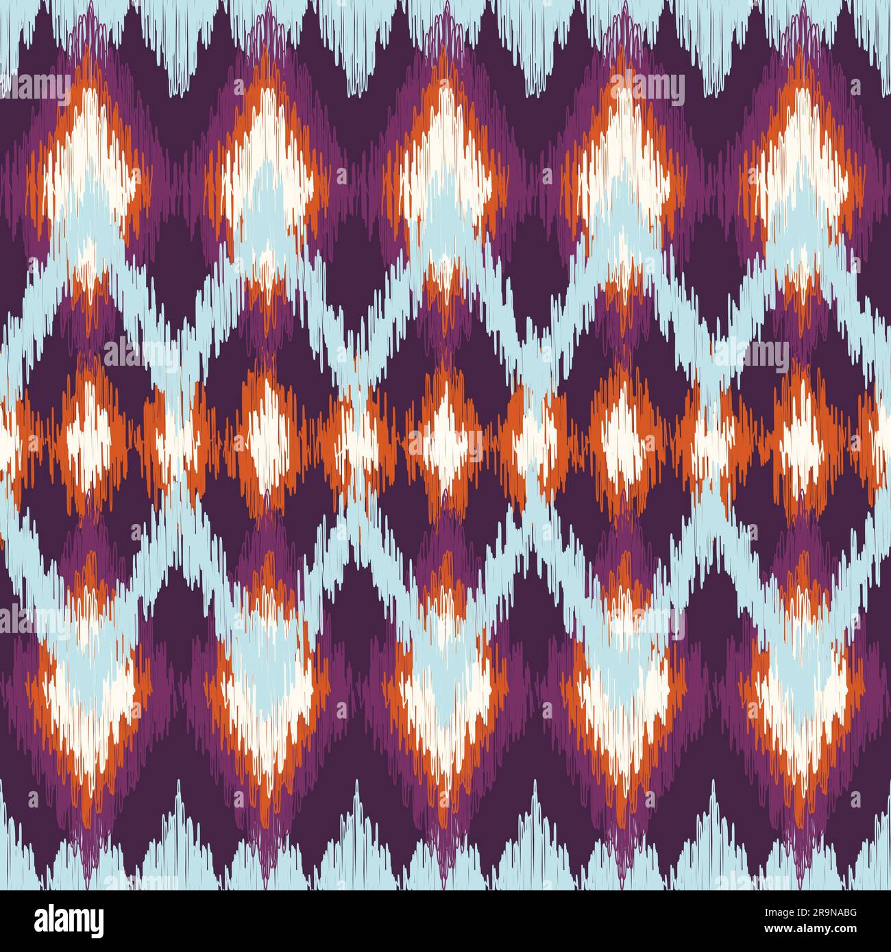 Vector seamless ikat ethnic pattern Stock Vector Image & Art - Alamy