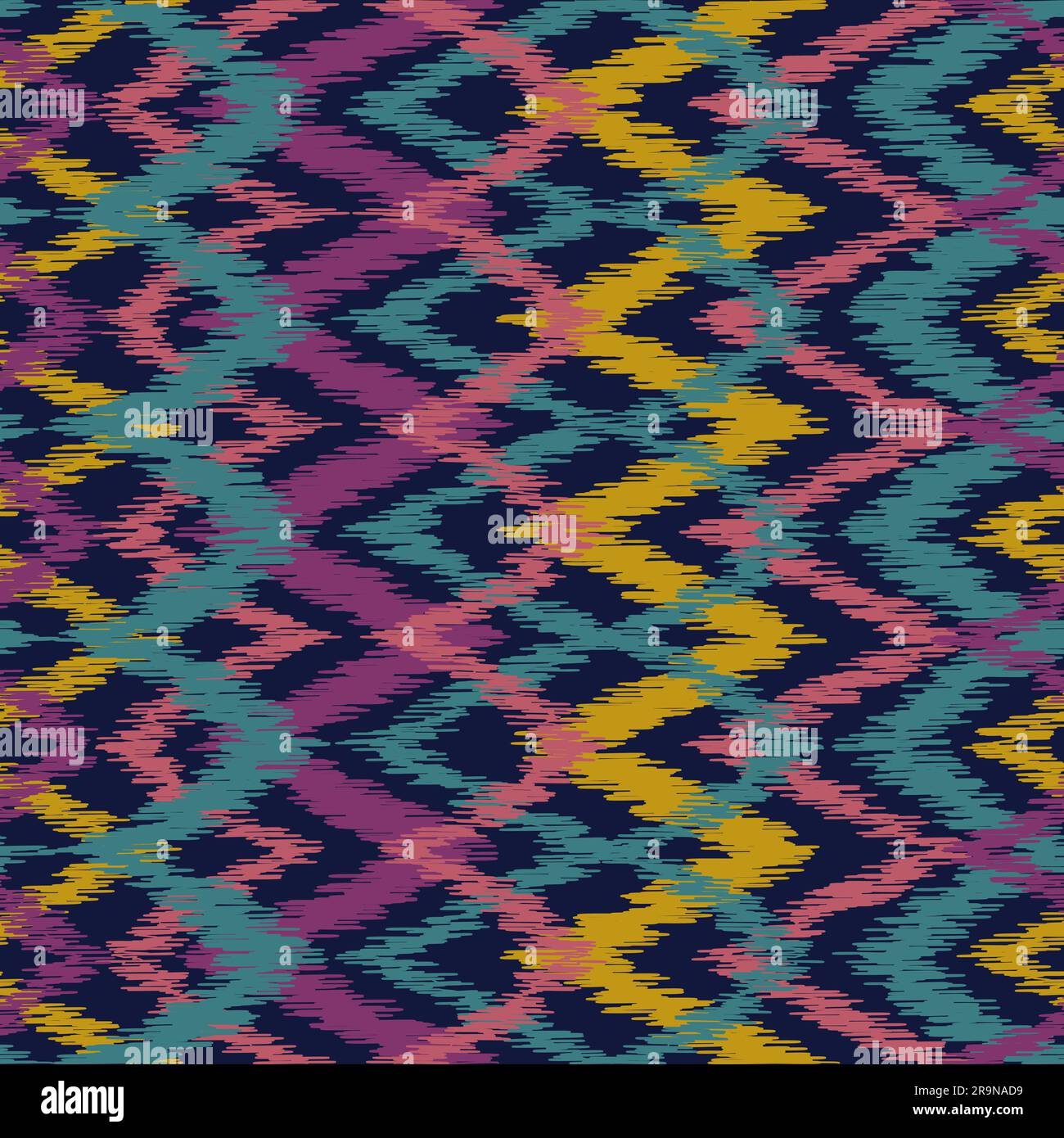 Vector seamless ikat ethnic pattern Stock Vector Image & Art - Alamy