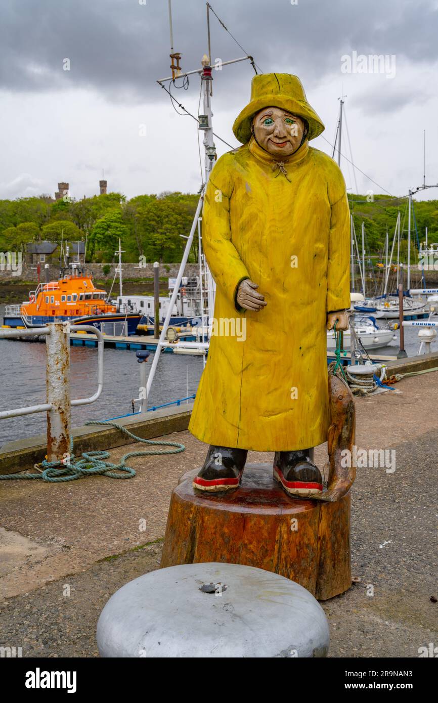 Statue of a fisherman in Stornoway. Stock Photo