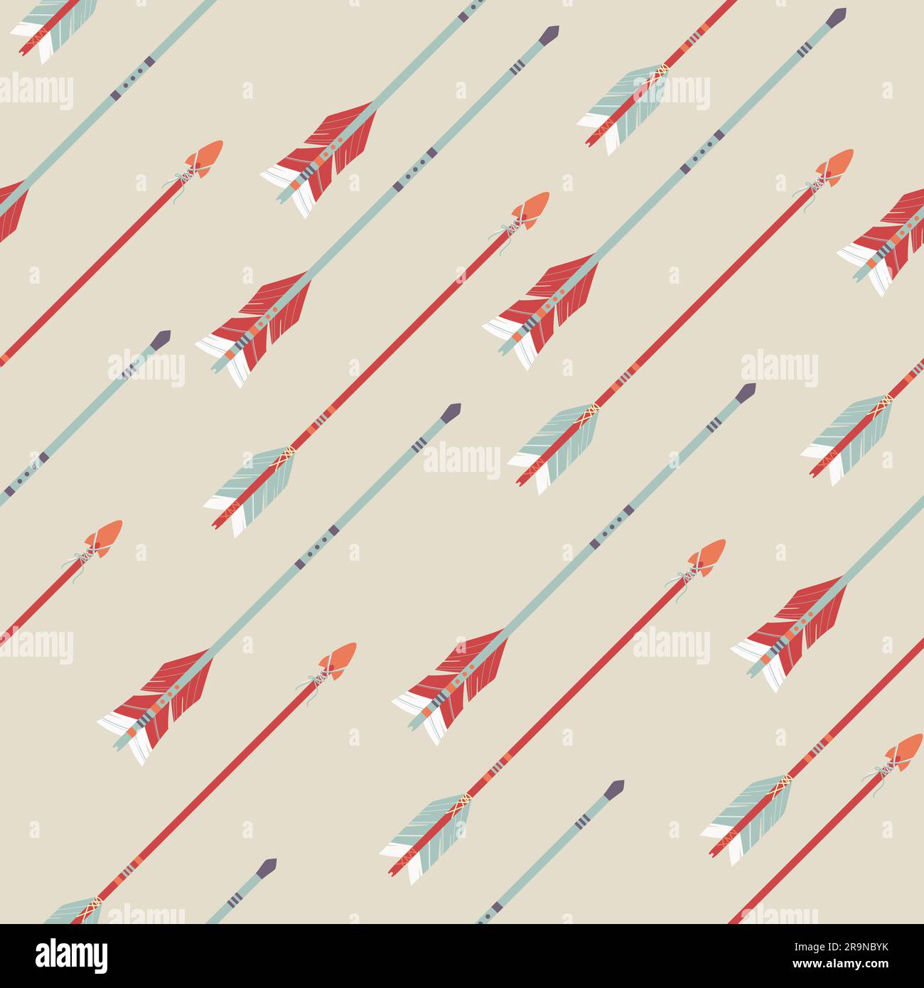 Vector seamless colorful ethnic pattern with arrows Stock Vector Image ...