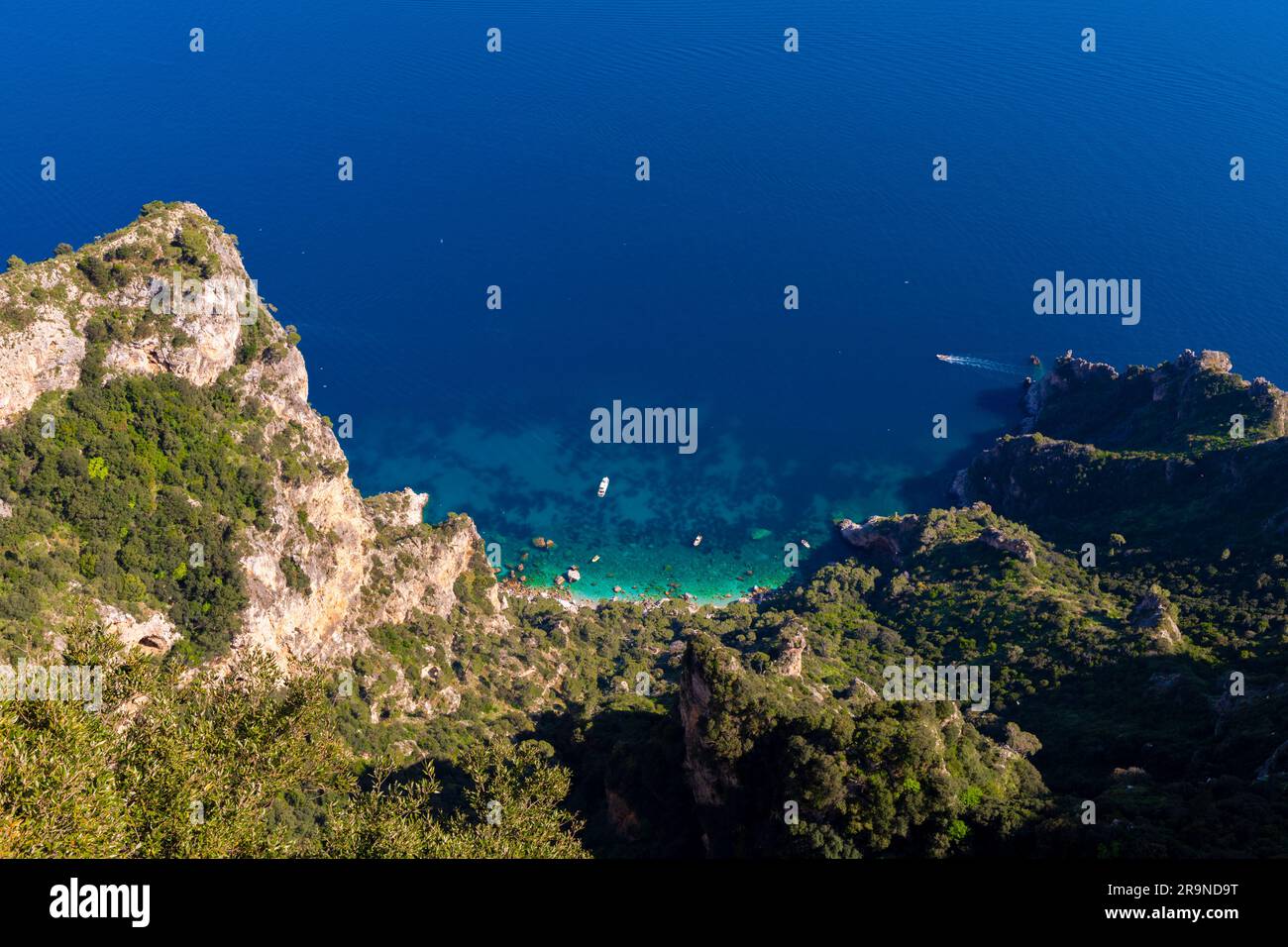 The Coastline of Capri, Campania, Italy, South West Europe Stock Photo