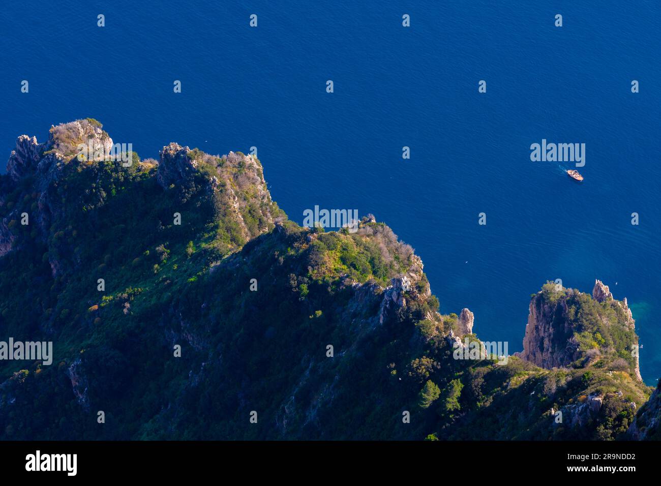 The Coastline of Capri, Campania, Italy, South West Europe Stock Photo