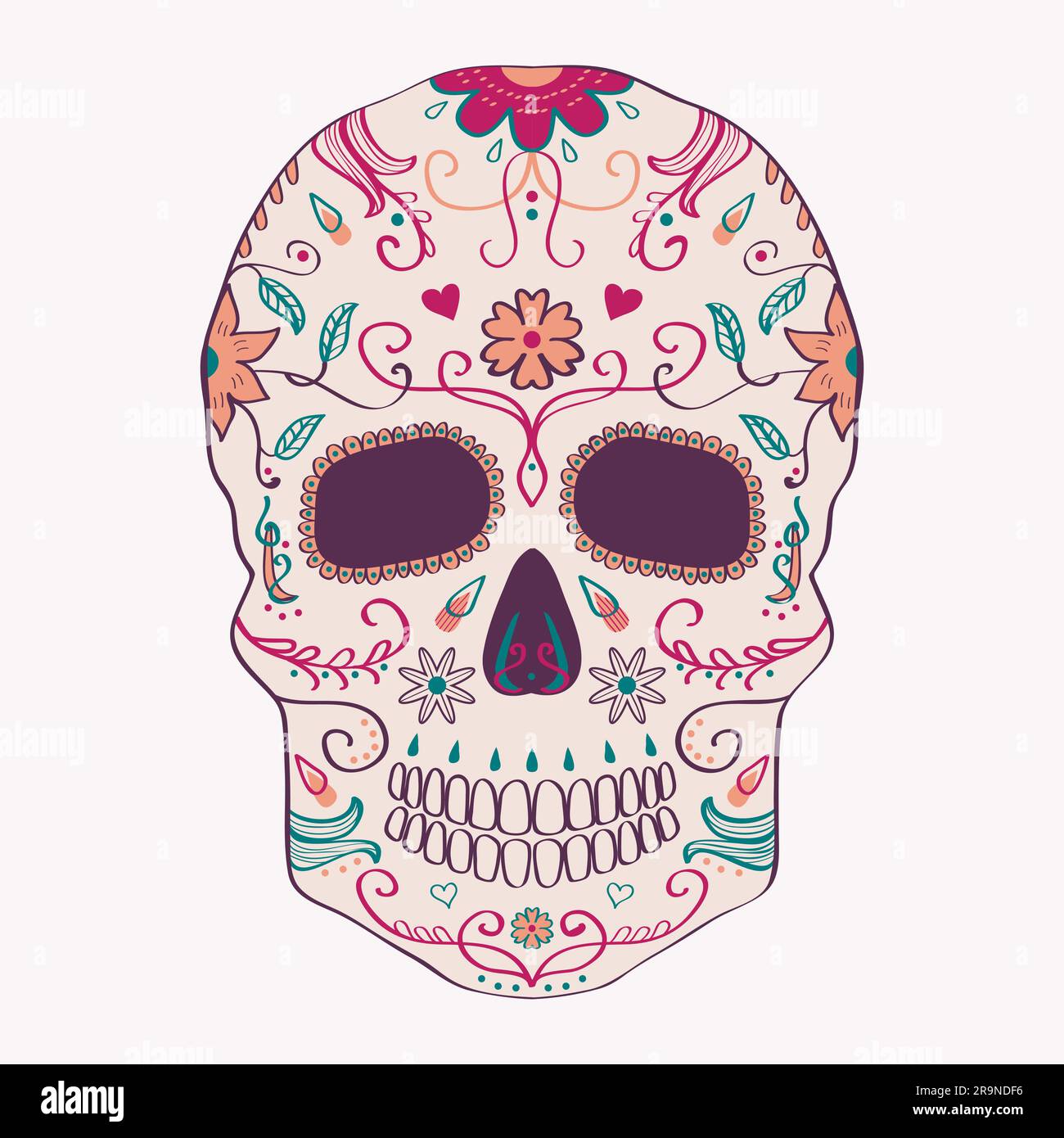 Day of the dead skull Cut Out Stock Images & Pictures - Alamy