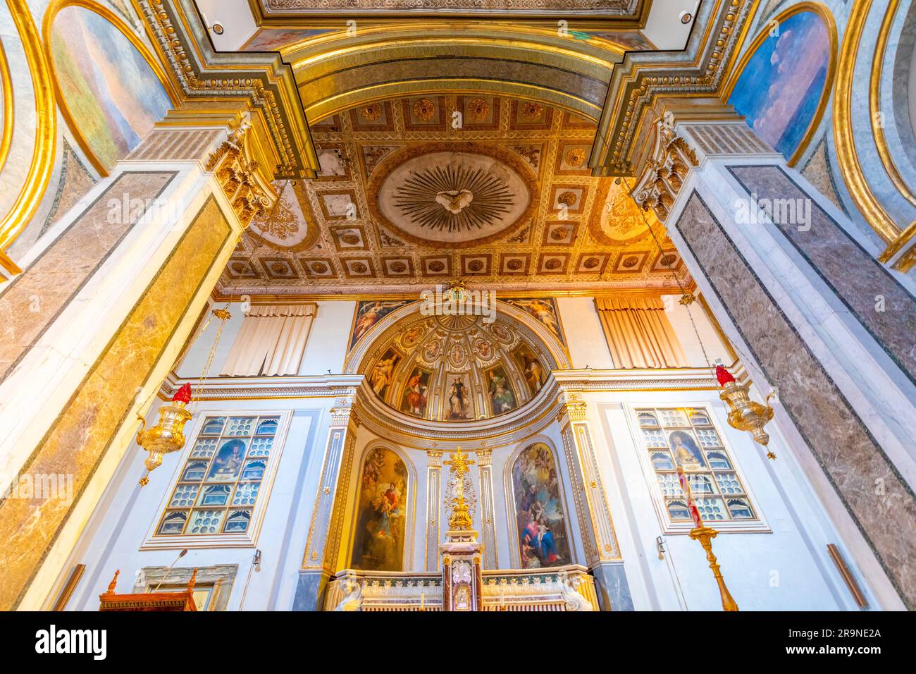 The Basilica di Sant'Antonino, Sorrento, Campania, Italy, South West Europe Stock Photo