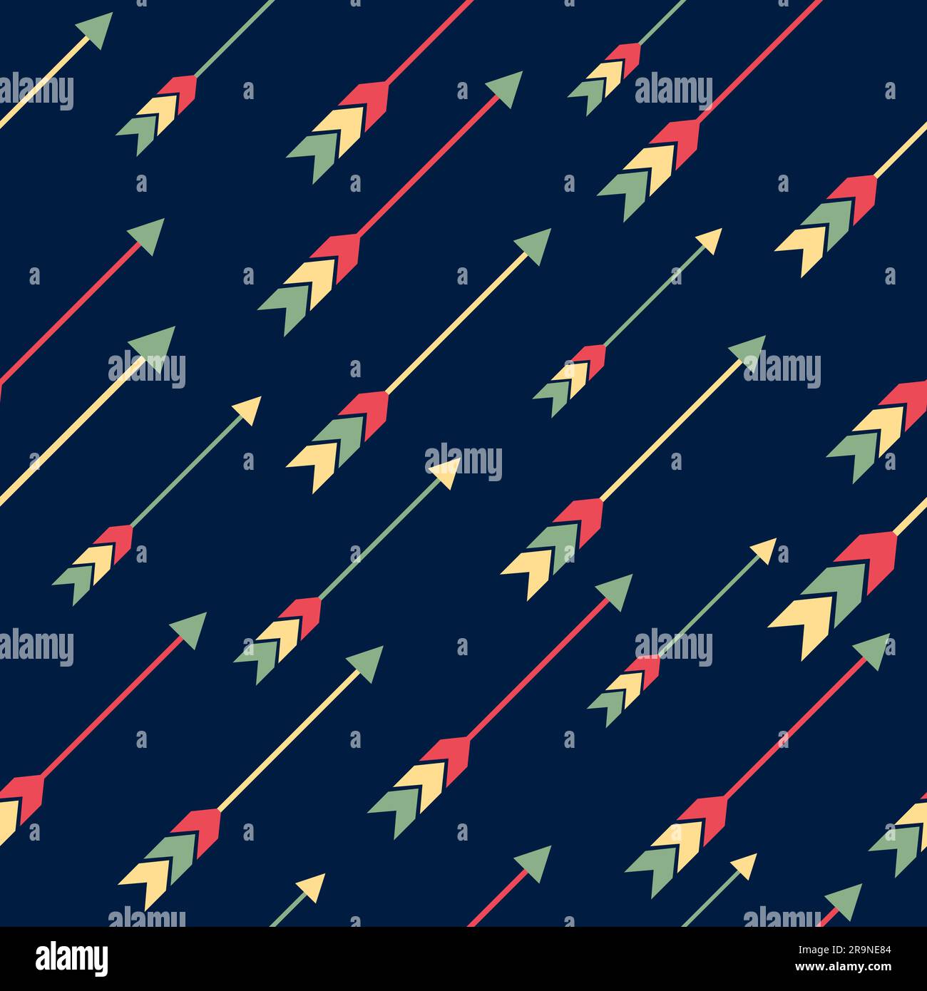 Vector seamless colorful ethnic pattern with arrows Stock Vector Image ...
