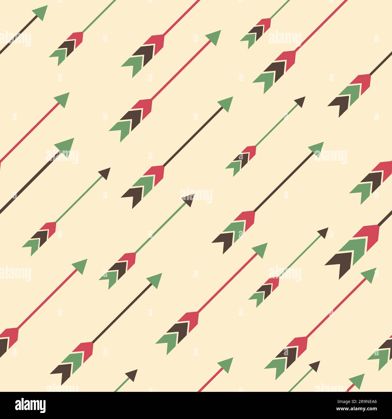 Vector seamless colorful ethnic pattern with arrows Stock Vector Image ...