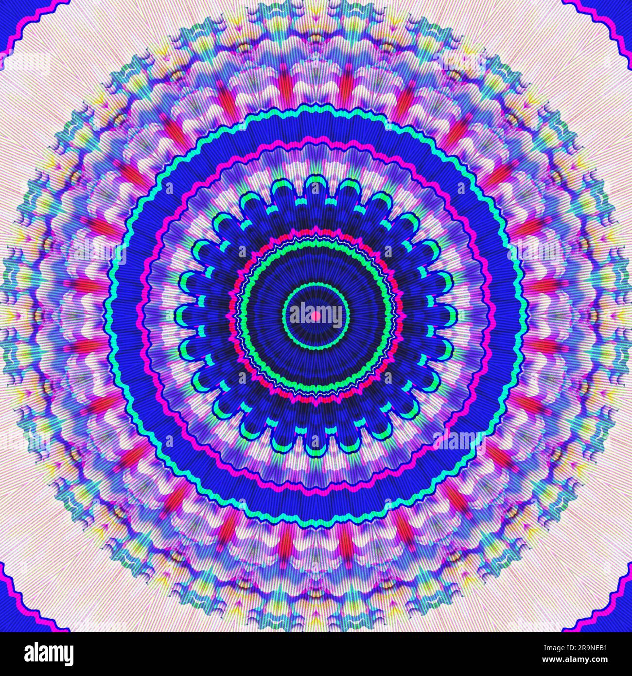 A seamless mandala tapestry, seamless pattern, computer generated Stock Photo