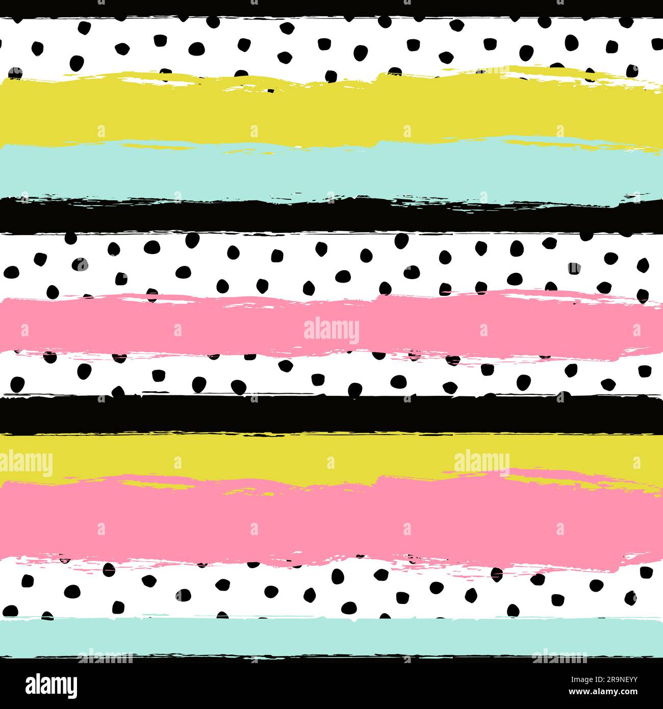 Vector abstract hand drawn seamless pattern with striped geometric ...