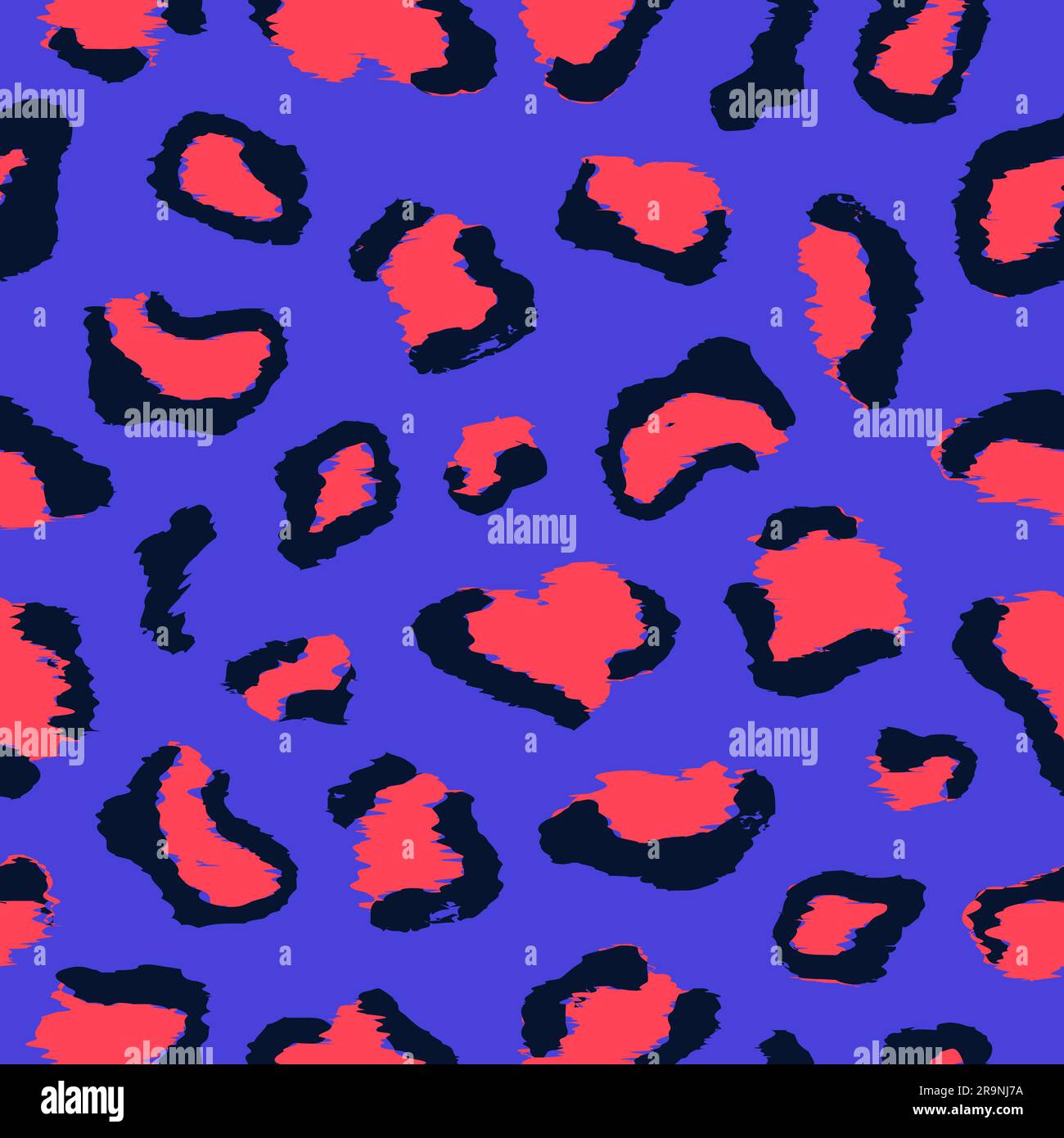 Vector Leopard seamless pattern design. Colorful fashion animal print ...