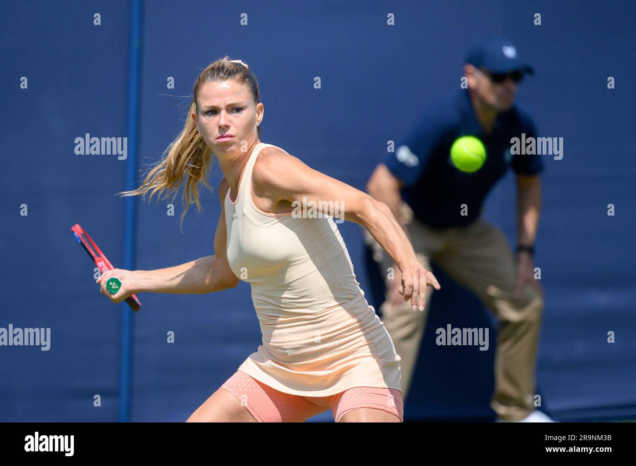 Camila Giorgi (ITA) playing on the second day of the Rothesay International, at Devonshire Park. Eastbourne, UK, 27th June. Stock Photo