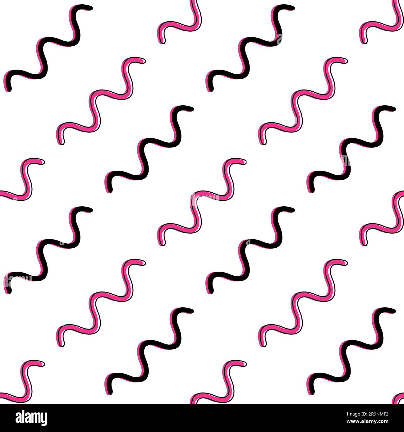 Vector geometric zigzag seamless pattern. Memphis style Stock Vector ...